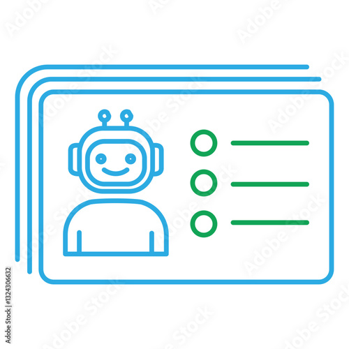 AI Messaging and Contact Support Chatbot vector Icon design