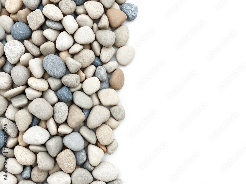 Natural Pebble Gradient on Beach Shore Natural Pebble Gradient on Beach Shore