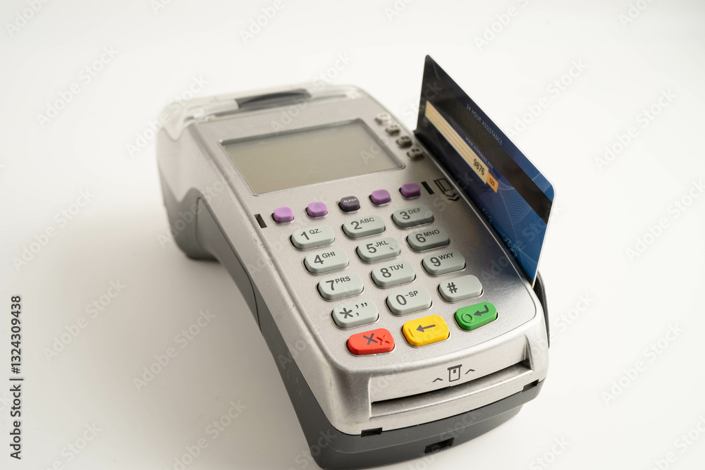 Payment POS terminal for finance and shopping business and technology. Payment POS terminal for finance and shopping business and technology.