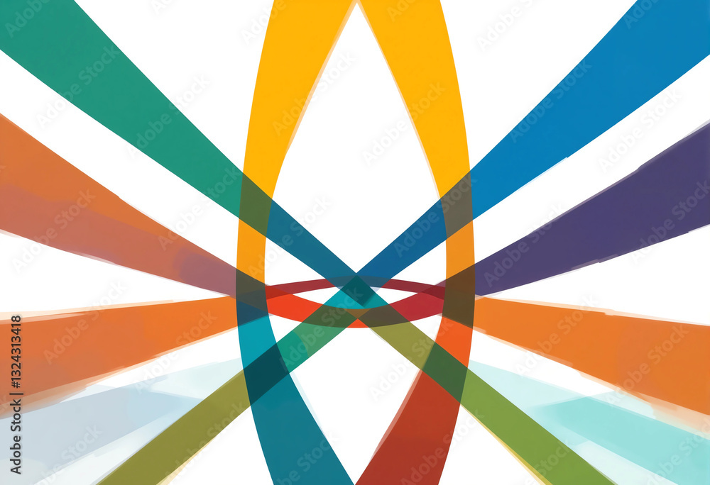 custom made wallpaper toronto digitalVibrant, intersecting bands create a sense of equilibrium and teamwork, forming a harmonious geometric flow that emphasizes unity and connection