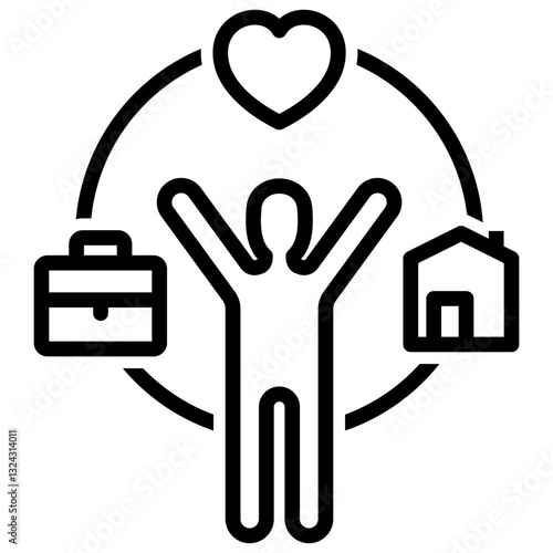 Work Life Balance Icon