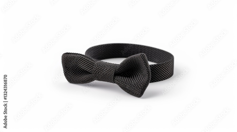 Elegant Black Bow Tie in Simple and Classy Design on White Background Elegant Black Bow Tie in Simple and Classy Design on White Background