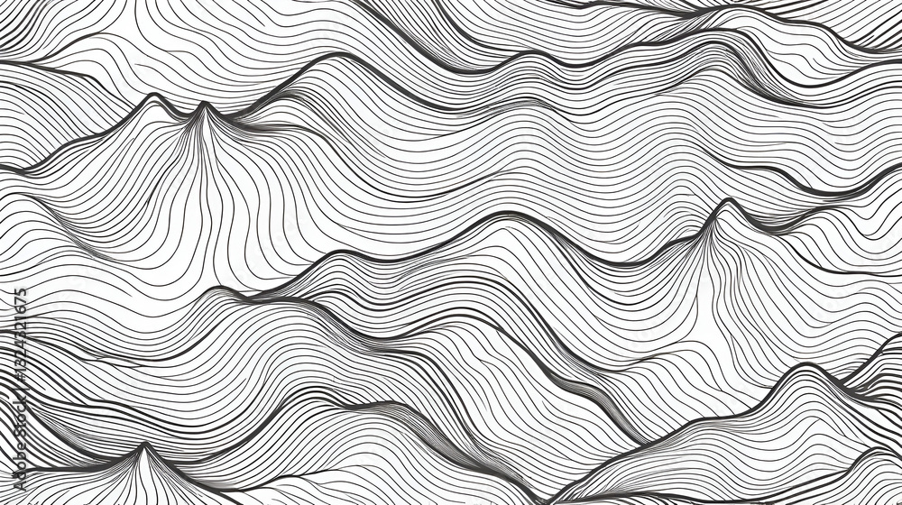 - Seamless vector pattern of topographic contour lines depicting geographic mountain relief. , Perfect for creating visually appealing and informative map designs. - Seamless vector pattern of topographic contour lines depicting geographic mountain relief. , Perfect for creating visually appealing and informative map designs.