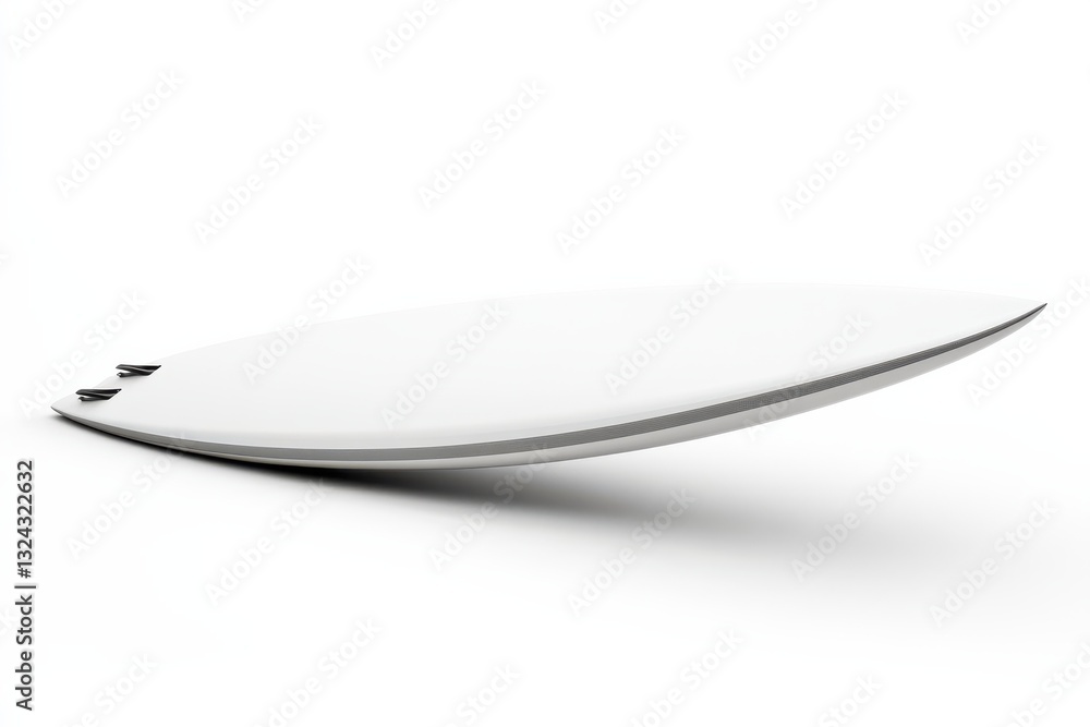 A sleek white surfboard resting on a sandy beach under a bright blue sky at midday isolated on transparent background A sleek white surfboard resting on a sandy beach under a bright blue sky at midday isolated on transparent background