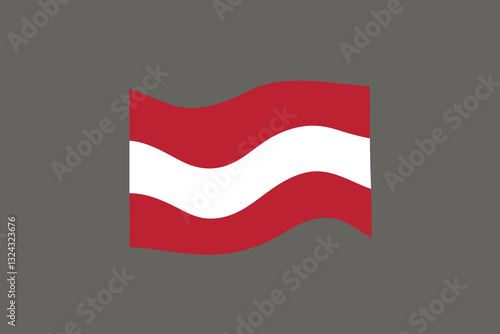 Flag of Austria. Austrian national symbol in official colors. Template icon. Abstract vector background.