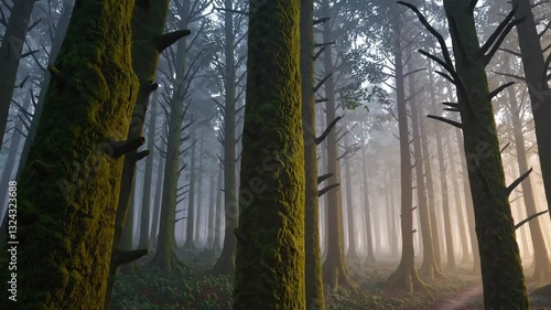 The Misty Forest Path
