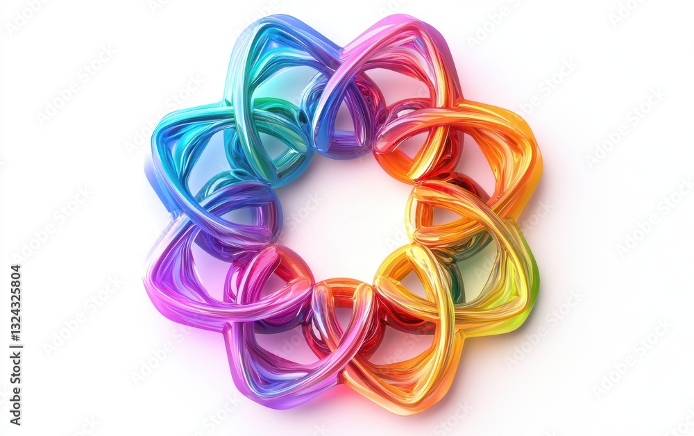 Mesmerizing kaleidoscope of swirling neon colors, isolated on clear white background Mesmerizing kaleidoscope of swirling neon colors, isolated on clear white background
