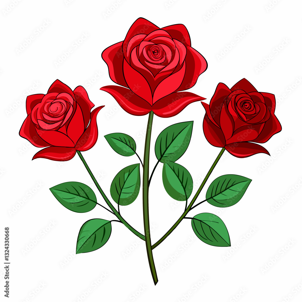 red roses on white background red roses on white background