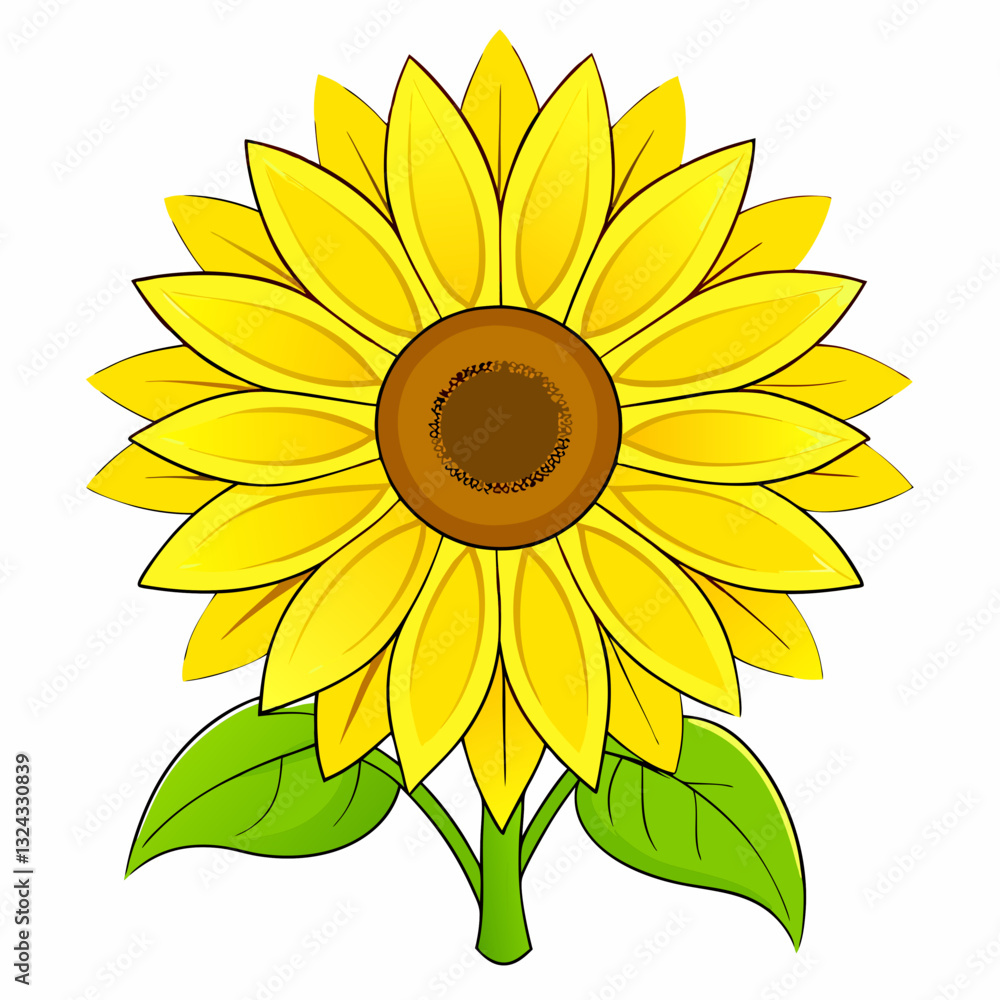 Fototapeta premium sunflower isolated on white