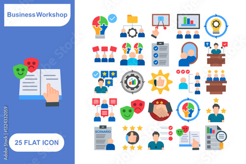 Wallpaper Mural Business Workshop Icon Set, Collection of Business Workshop Icon Set - 25 Icons for Training, Learning, Meetings, and Professional Development Torontodigital.ca
