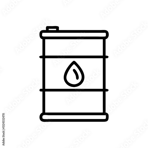 oil barrel outline isolated on transparent background 
