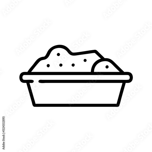 sandbox outline on transparent background 
