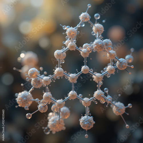 Sucrose skeletal structure diagram.Disaccharide compound molecule scientific illustration.