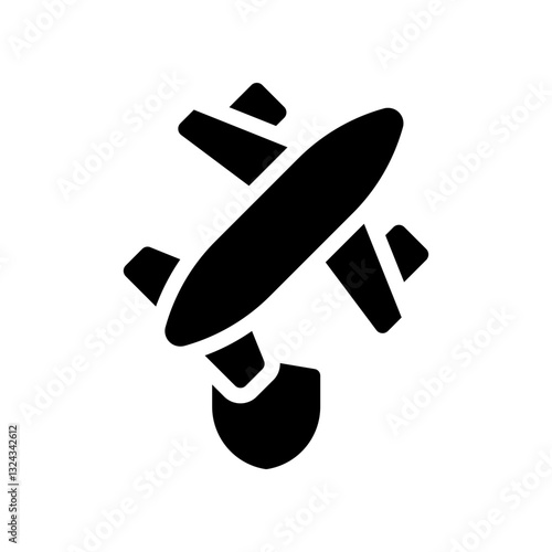 travel insurance glyph icon