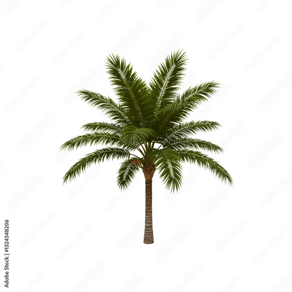 Obraz premium 3d palm tree isolated on transparent background. Palm tree png