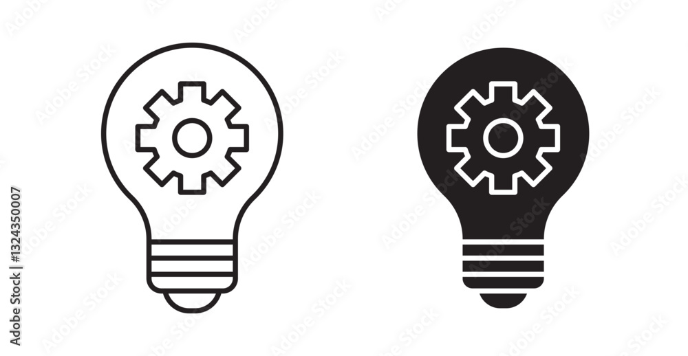 Innovation thin line and fill vector icons set Innovation thin line and fill vector icons set