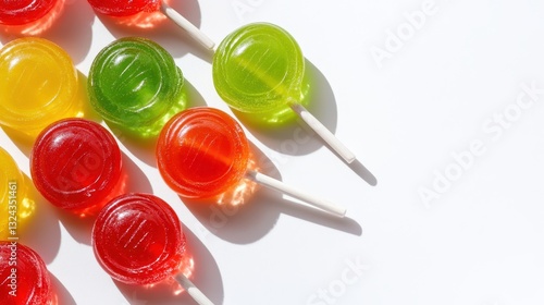 Bright Lollipops Array On A Crisp White Backdrop