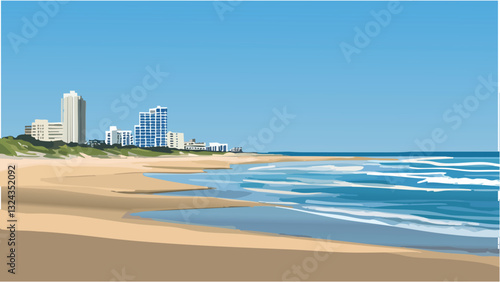 The Vibrant Shores of South Padre Island .eps