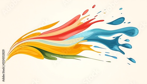 Colorful Paint Splash Burst.