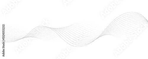 Abstract gray wave dynamic curve lines background. Energy technology concept modern backdrop design for business, presentation, banner.