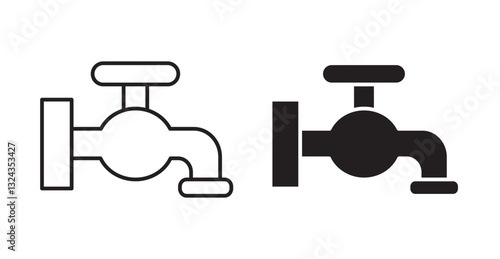 Tap thin line and fill vector icons set