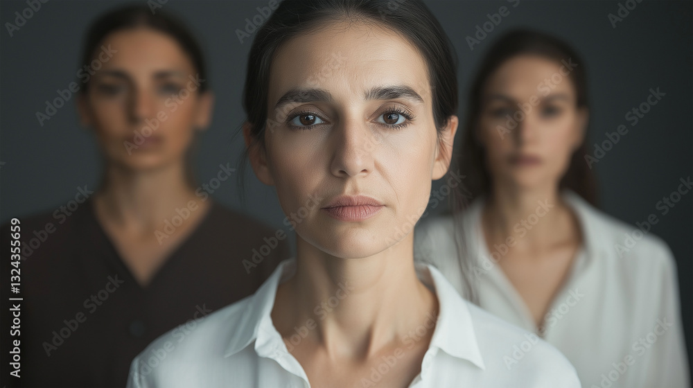 Diverse group of business professionals are standing together, representing the power of teamwork and inclusion in the workplace Diverse group of business professionals are standing together, representing the power of teamwork and inclusion in the workplace