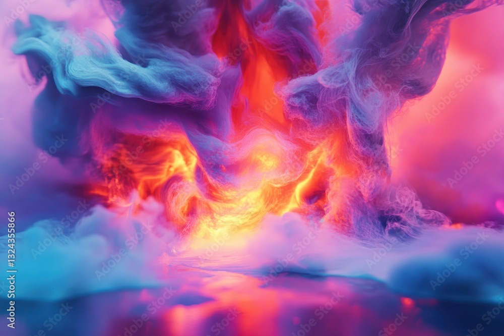 Vibrant Abstract Swirling Colors and Textures Creating a Dreamlike Surreal Landscape Vibrant Abstract Swirling Colors and Textures Creating a Dreamlike Surreal Landscape