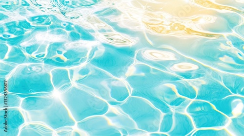 Golden Sunlight Creating Vibrant Water Ripple Effects