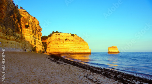 Praia da Marinha, between Portimao and Albufeira, is one of the most beautiful beaches in the Algarve, hiding a series of enchanting bays hidden among the rocks Portugal