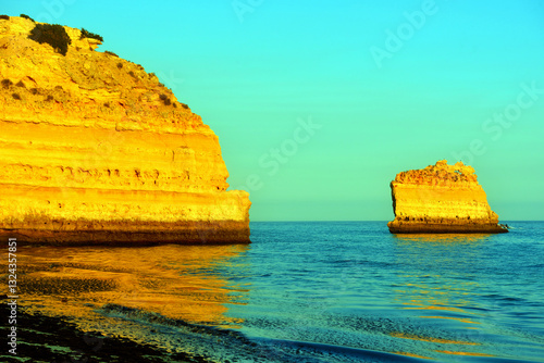 Praia da Marinha, between Portimao and Albufeira, is one of the most beautiful beaches in the Algarve, hiding a series of enchanting bays hidden among the rocks Portugal