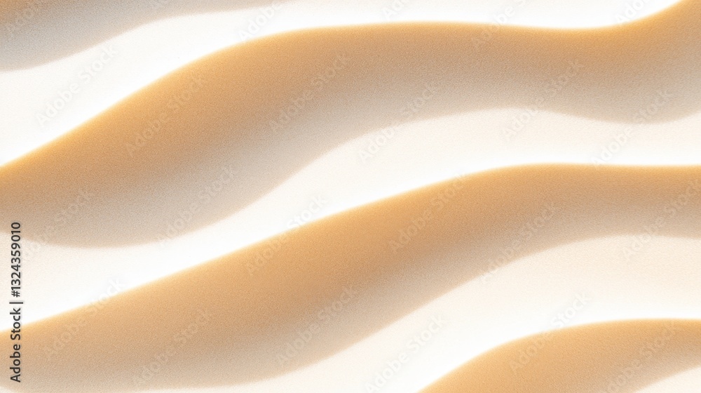 Obraz premium Elegant Abstract Waves In Soft Ochre Desert Tones