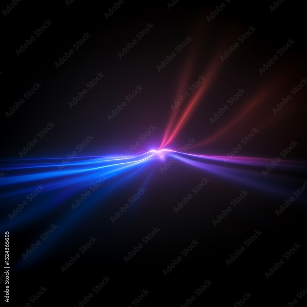 Cosmic Light Trails Merge Darkness. Cosmic Light Trails Merge Darkness.