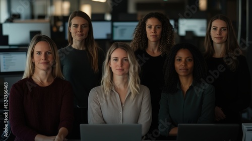 Wallpaper Mural Empowering women in technology office setting professional portraits Torontodigital.ca