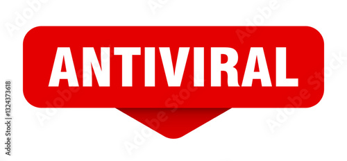 antiviral sticker. antiviral sign on transparent background