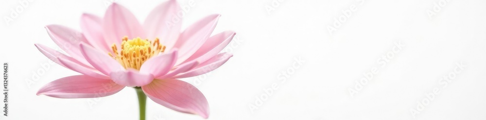 Delicate flower with intricate petals isolated on a crisp white background, delicate, bloom Delicate flower with intricate petals isolated on a crisp white background, delicate, bloom