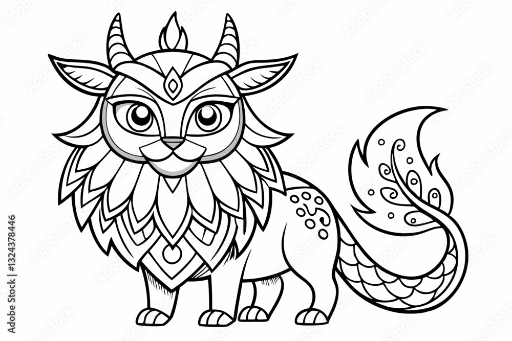 Obraz premium Coloring book black vector