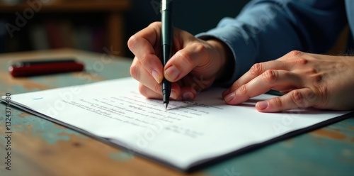 estudio de manos, mano escribiendo, bol?grafo en movimiento, movimiento, detallismo, papel