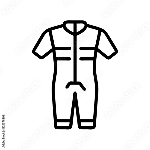 Prison jumpsuit icon in a black vector style for correctional concepts