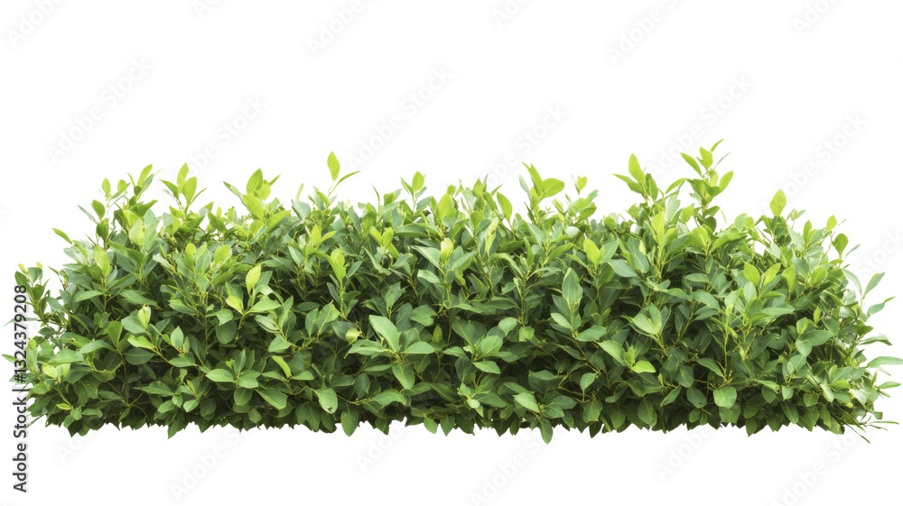 Obraz premium Green bush isolated on transparent background for architectural mockups