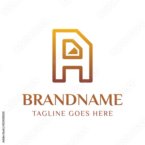 Letter A Luxury Diamond Logo, for luxury brands, high end jewelry companies, or premium services