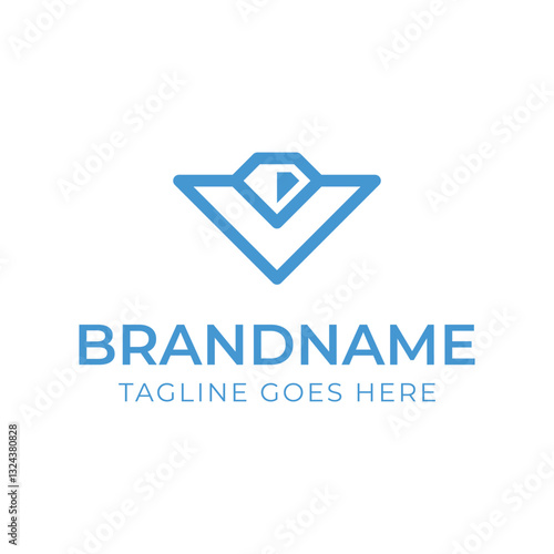 Letter V Luxury Diamond Logo, for luxury brands, high end jewelry companies, or premium services