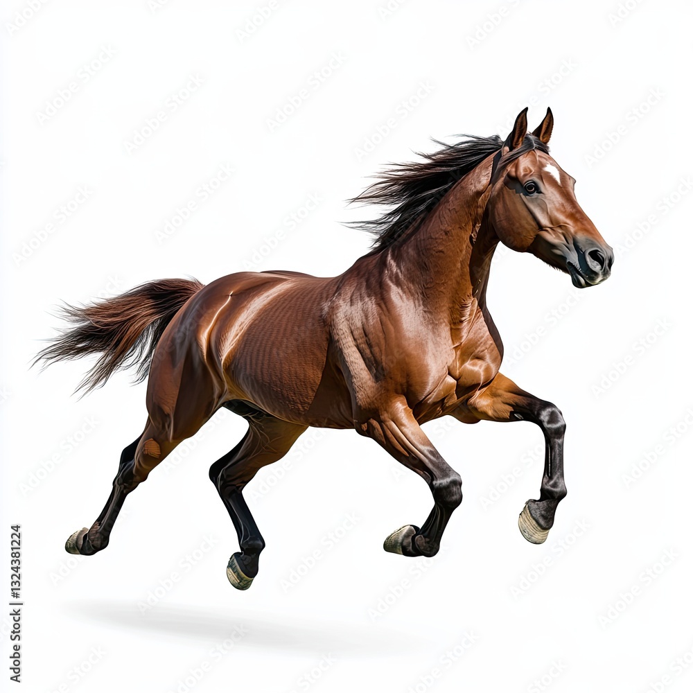 cutout of a running brown horse isolated on a transparent background cutout of a running brown horse isolated on a transparent background