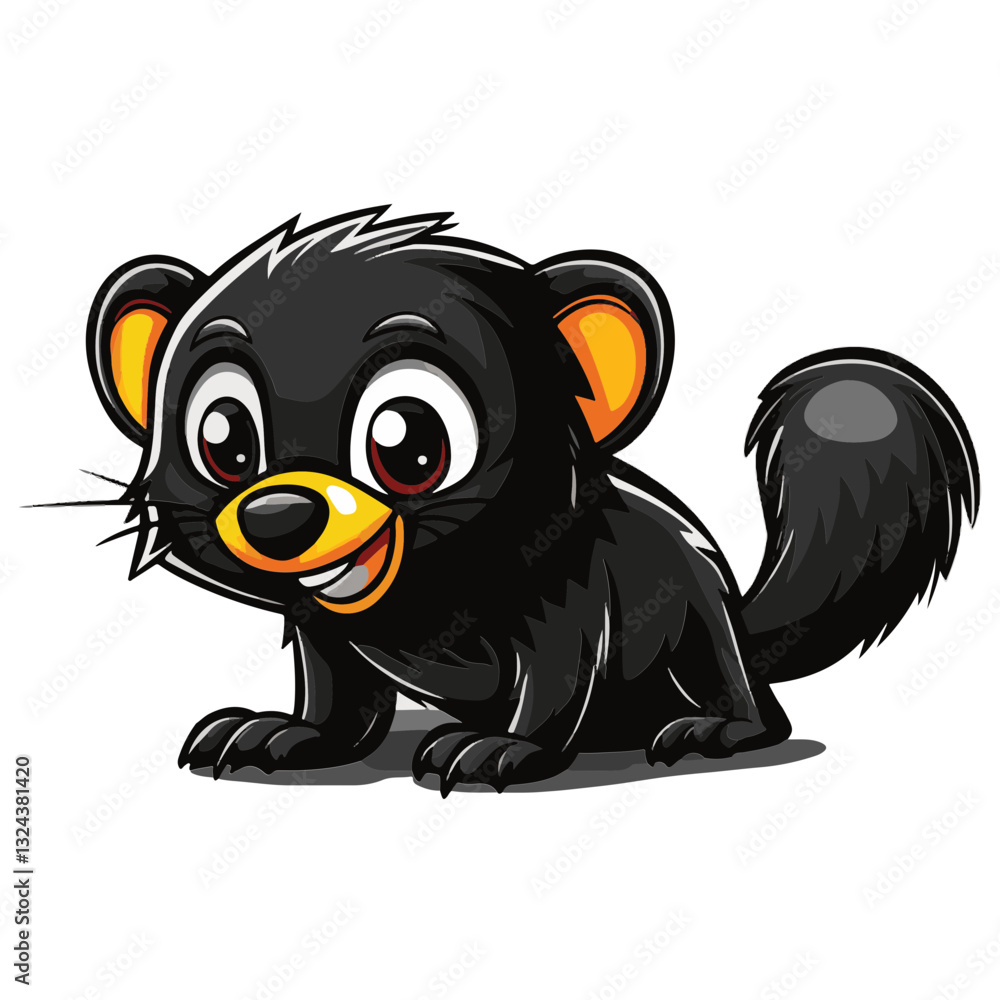 Obraz premium Binturong vector illustration