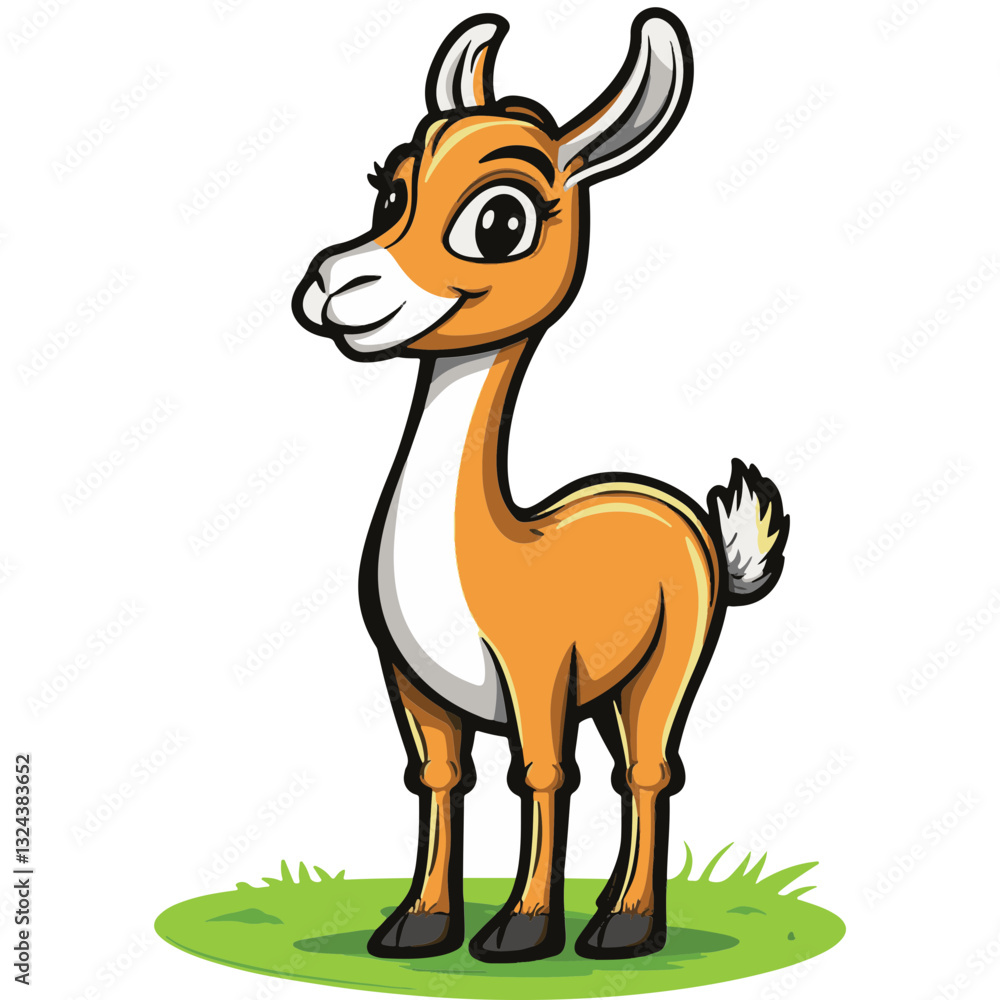 Fototapeta premium Cartoon Llama