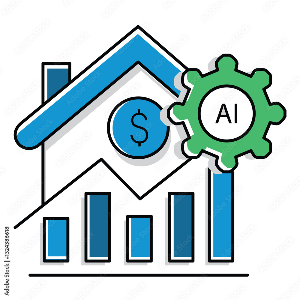 Profit and Investment Growth Ai Automation Vector Icon Design Profit and Investment Growth Ai Automation Vector Icon Design