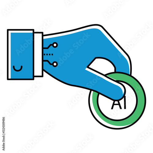 Financial Ai Support Donation Vector Icon design