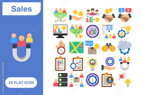 Wallpaper Mural Sales Icon Set, Collection of 25 Sales Icon Set - 25 Icons for Business, Marketing, E-commerce, and Sales Strategy Torontodigital.ca