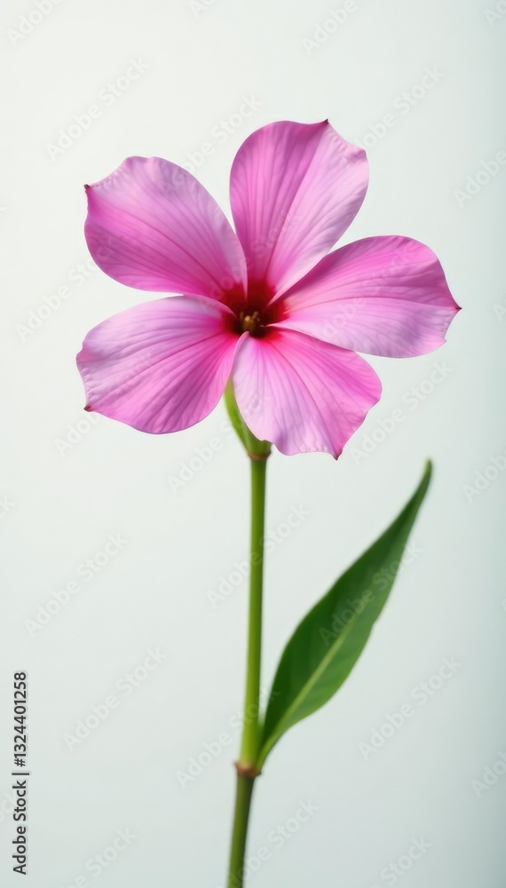 Delicate flower with five petals isolated on white background, flowers, nature Delicate flower with five petals isolated on white background, flowers, nature