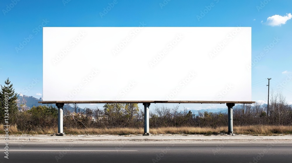 Obraz premium Versatile mockup space on a blank poster for advertising.