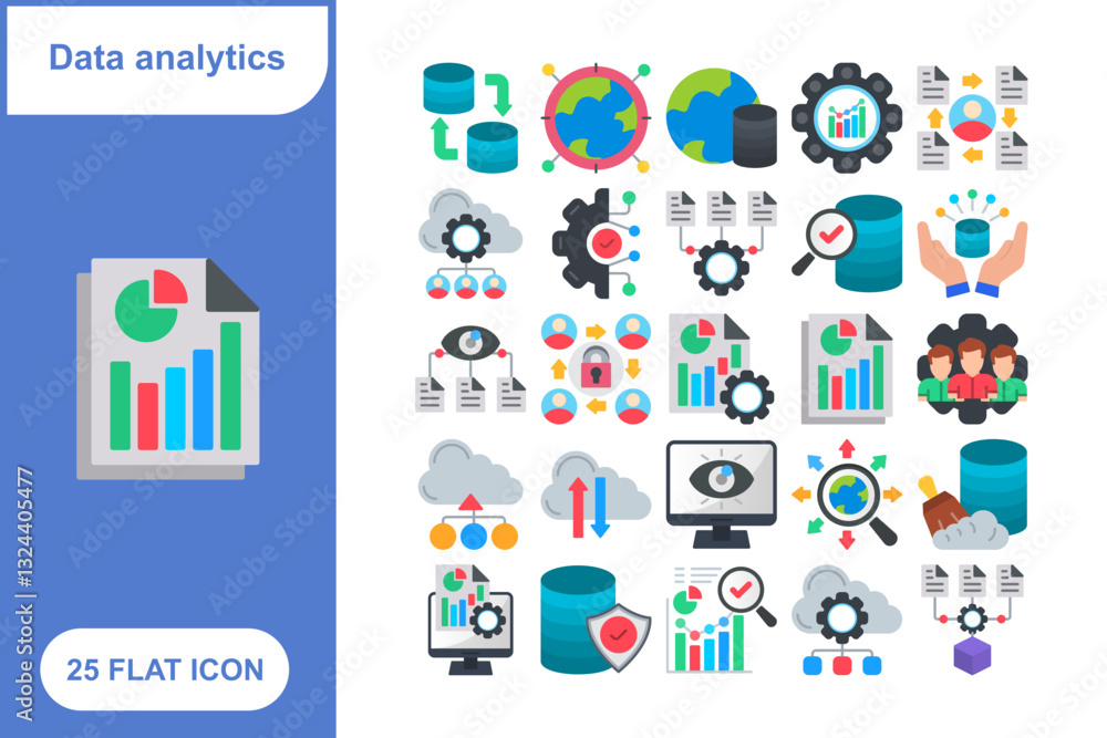 Data Analytics Icon Set, Collection of 25 Data Analytics Icon Set - 25 Icons for Business Intelligence, Data Analysis, and Statistical Insights, Detection Icon, Machine Learning Icon, Exploration Icon Data Analytics Icon Set, Collection of 25 Data Analytics Icon Set - 25 Icons for Business Intelligence, Data Analysis, and Statistical Insights, Detection Icon, Machine Learning Icon, Exploration Icon